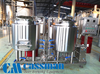 Equipo de elaboración de cerveza casera montado sobre patines 2bbl